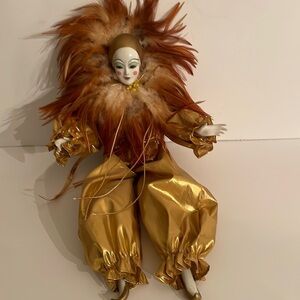 Harlequin with feathers